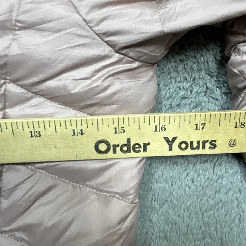 Patagonia Down Sweater Girls M (10) Pink Full Zip Puffer Jacket Outdoor *SPOTS